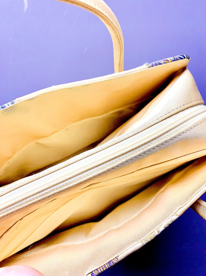 🇯🇵JAPAN｜Vintage Clothes Haori &amp; Bags(Frame Purse/Frame Clutch/Kuchi Bag)｜Japanese vintage feather woven floral shirt pocket gold bag Japanese handbag｜🔎 ss-vin201