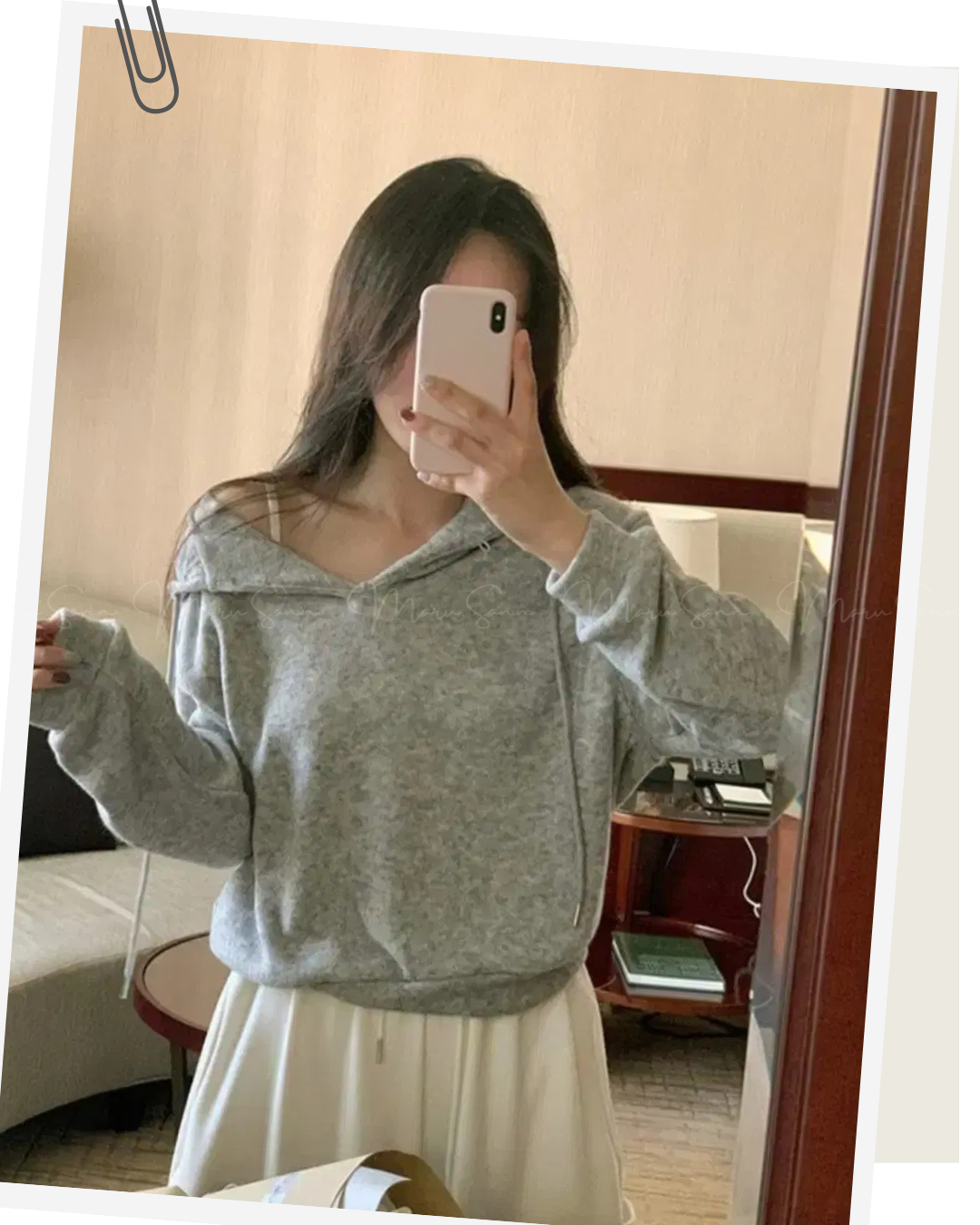 🇰🇷KOREA ♥ 安哥拉羊毛混紡連帽衫（2色）🔎 ɪᴛᴇᴍ ɴᴏ：SS-KSS96904371