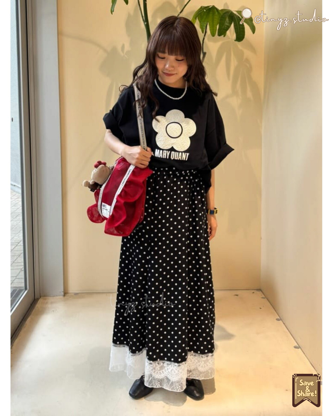 ☁️ 🇯🇵JAPAN ♥ MARY QUANT x Publux Mixed Material Daisy Art TEE 限定聯乘 花花 T恤 🧾 ɪᴛᴇᴍ ɴᴏ.：jrrk319