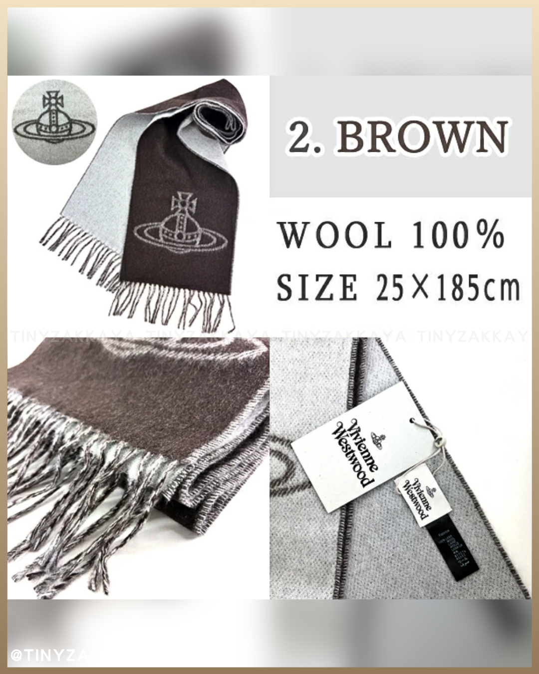 🇯🇵JAPAN ♥ 日本版Vivienne Westwood Double Logo Scarf復古風羊毛雙面頸巾披肩 \ 100% 羊毛製成，保暖又百搭 /