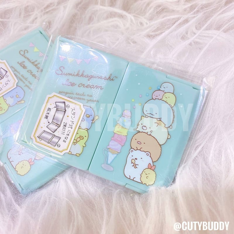 🇯🇵日本 角落生物三摺鏡 SUMIKKOGURASHI 3-fold mirror　すみっコぐらし　ミニ3面ミラー