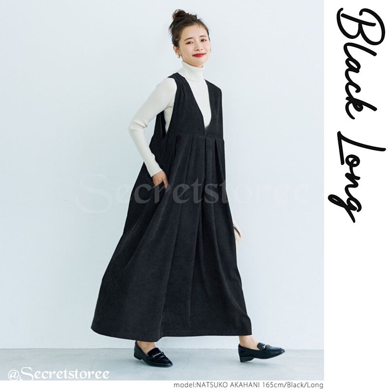 🇯🇵日本 小童燈芯絨 2way圓領V領套頭長連身裙（另有成人）親子裝 one piece