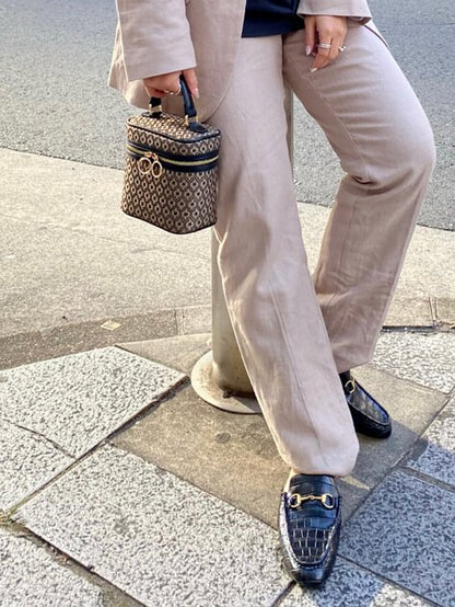 🇯🇵日本｜復古感十足｜MOUSSY MONOGRAM VANITY 水桶袋 モノグラム バニティーバッグ バッグ