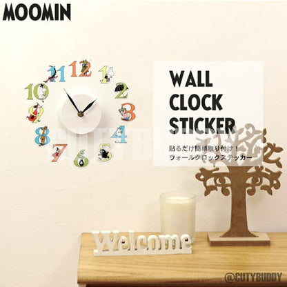 🇯🇵日本 MOOMIN Sticker Clock 貼牆貼紙鐘 ムーミンウォールクロックステッカー