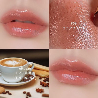 (Special offer while stocks last) 🇯🇵Japan ETTUSAIS Lip Edition Smooth Moisturizing Lipstick (09 Cocoa Brown Pine Clay) Tint Rouge Lipstick 2g