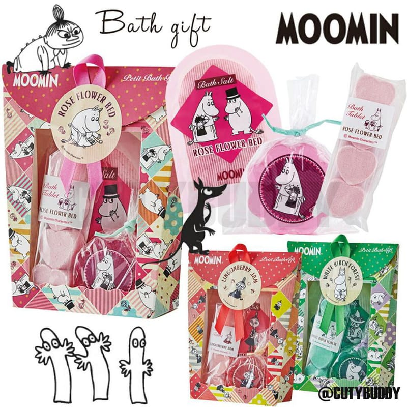 🇯🇵日本 MOOMIN VALLEY小巧沐浴組禮盒(3款)  Bath set ムーミン プチバスギフト しらかばの森  グリーン調でウッディな香りのバスセット