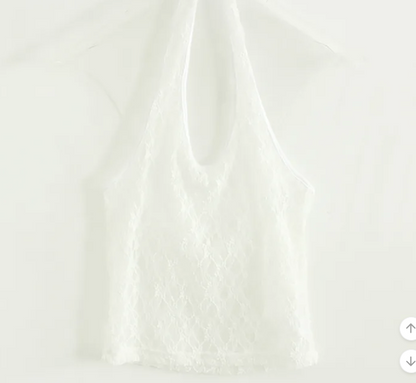 🇰🇷KOREA ♥ Lace halter top 蕾絲掛頸背心 ks98235361