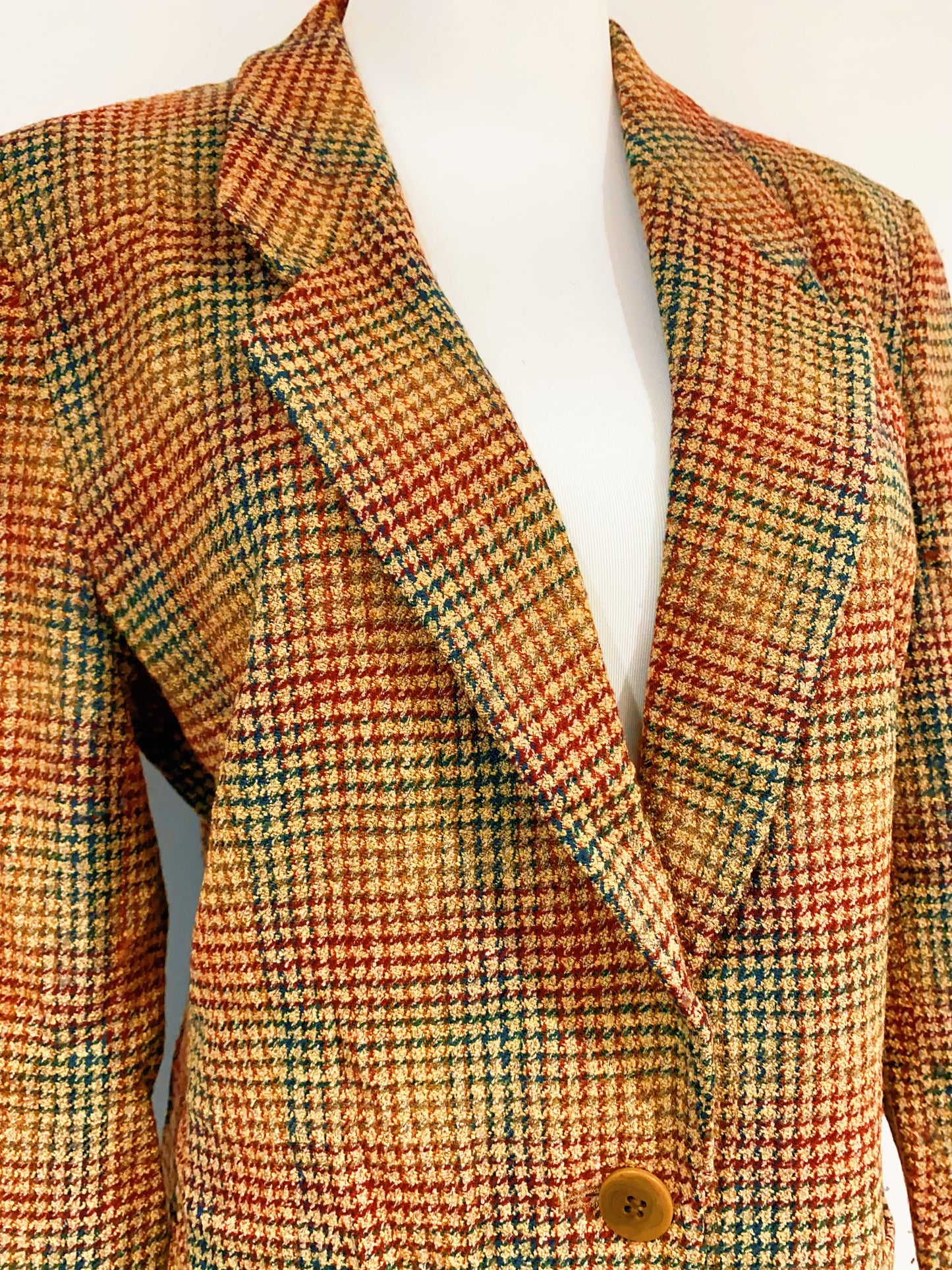 🇯🇵日本古著｜VintageClothes - 細彩色格紋羊毛西裝套裝 suit 🔎 ss-vin389