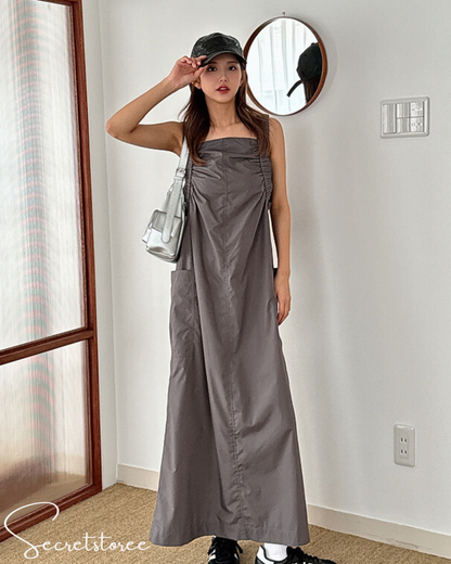 🇯🇵日本縮褶肩休閒連身裙 one piece
★ 產品編號🔎 SS-jgan1556