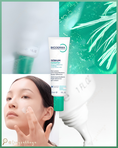 🇪🇺歐美 ♥ BIODERMA Sebium Kerato+ Anti-Blemish Gel Cream For Acne Prone Skin 3D水楊酸控油粉刺淨痘除印保濕啫喱霜精華 30ml ＼油痘肌、粉刺肌的救星！告別惱人瑕疵，重現平滑細緻的好膚質！／