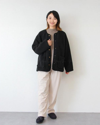 (UK🇬🇧)🇯🇵 JAPAN ♥ iro no hi Lambswool coat  ♥ 羊羔絨外套 🔎 ɪᴛᴇᴍ ɴᴏ：SS-JS25706