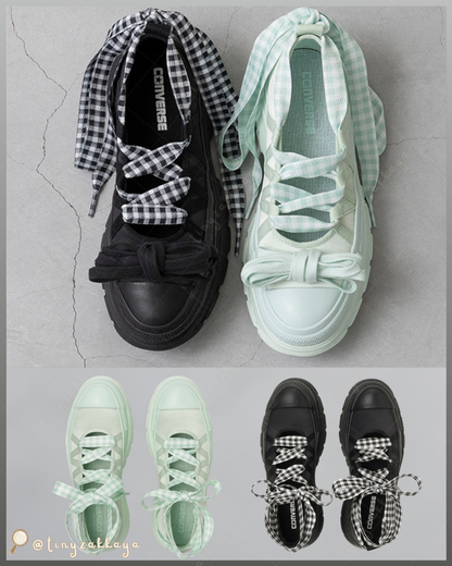 🇯🇵JAPAN ♥【日本限定】CONVERSE All Star Trekwave Bl Ox CONVERSE 低筒厚底芭蕾舞鞋 ＼芭蕾風 x 鋸齒厚底！甜酷女孩必入！♡／