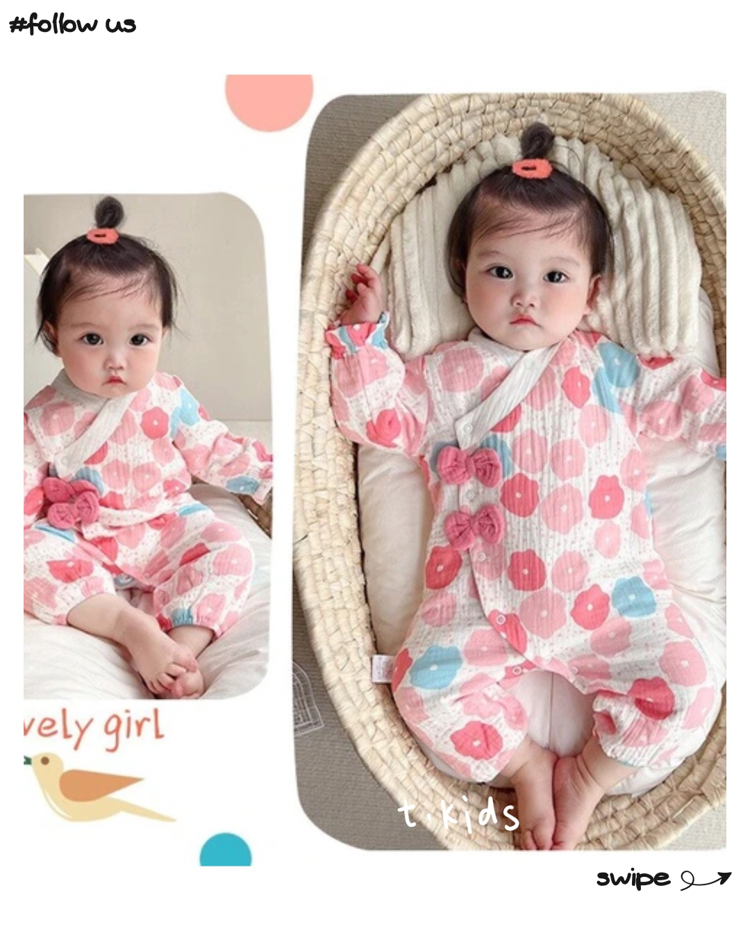 🇯🇵日本｜花花蝴蝶結兒童浴衣甚平
Jinbei rompers for babies, newborns, kids, children's clothing
甚平ロンパース　ベビー　新生児　キッズ　子供服