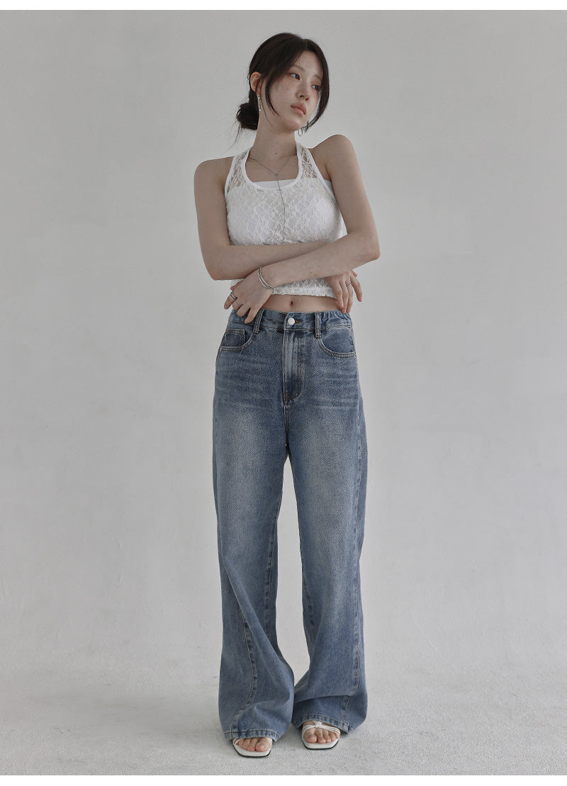 🇰🇷KOREA ♥ Lace halter top 蕾絲掛頸背心 ks98235361