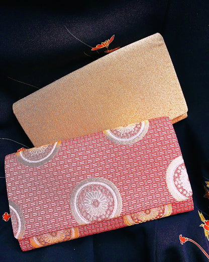 🇯🇵JAPAN Vintage ♡ Bags (Frame Purse/Frame Clutch/Kuchi Bag/Wallet)｜ 🇯🇵Japanese Vintage♡ Handbags (Gold Nishiki Woven Nishijin Woven Japanese Handbags/Pocket Gold Bags/Purse Bags)｜🔎 ss-vin098 &amp; ss-vin100