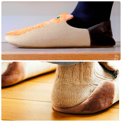 🇯🇵日本 FELISSIMO Cat Slippers 四腳朝天的小貓咪 室內家居拖鞋