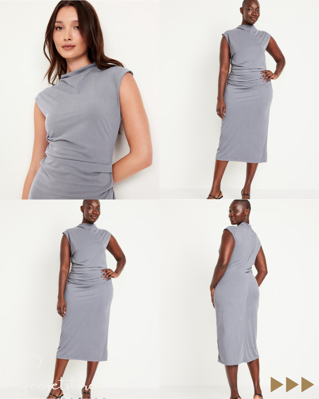 修身皺摺連身裙 ★產品編號🔎 SS-jon508730