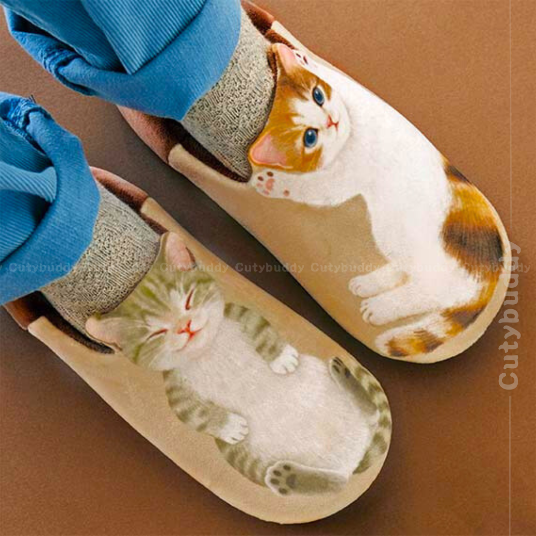 🇯🇵日本 四腳朝天的小貓咪 室內家居拖鞋 Cat Slippers