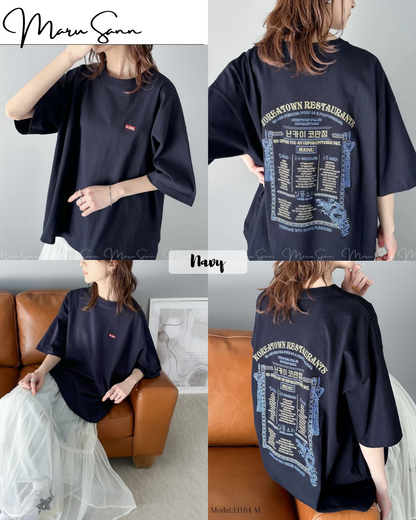 🇯🇵 Japan 100% cotton T-shirt with stylish back embroidery ◇ 日本 100% 純棉背面刺繡時尚造型T-shirt  🔎 ɪᴛᴇᴍ ɴᴏ：SS-jrjv1050170