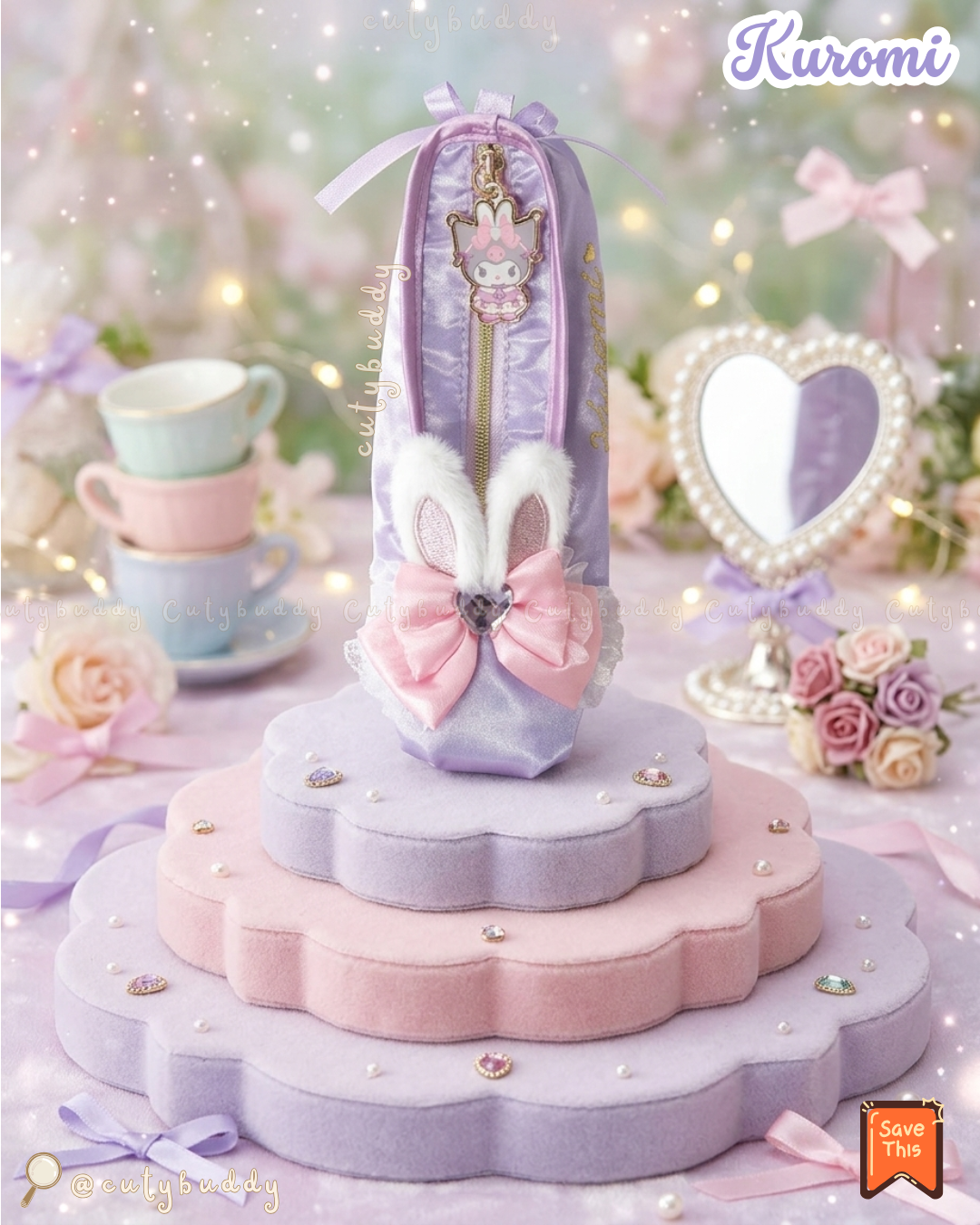 🇯🇵日本♡ SANRIO Bunnies Ballerina 兔仔芭蕾舞者造型系列 芭蕾舞鞋形收納袋