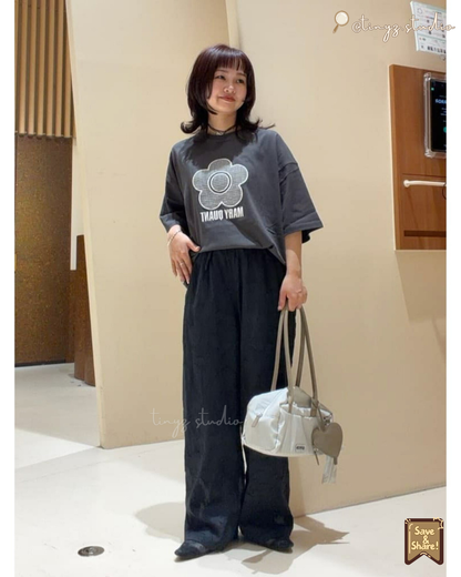 ☁️ 🇯🇵JAPAN ♥ MARY QUANT x Publux Mixed Material Daisy Art TEE 限定聯乘 花花 T恤 🧾 ɪᴛᴇᴍ ɴᴏ.：jrrk319