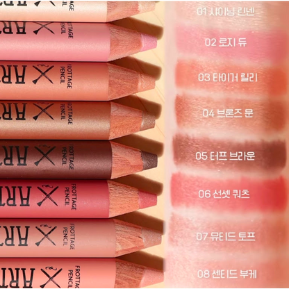 🇰🇷Korea Too Cool For School
 Art Class Frottage Pencil Multi-purpose Eyeshadow Pen | Can be used as eyeshadow, rouge, contouring, and highlighting |
