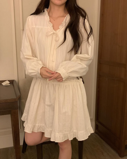 🇰🇷KOREA 
♥ 仙女感滿滿棉麻連身裙（2色入） SS-KSS99182518