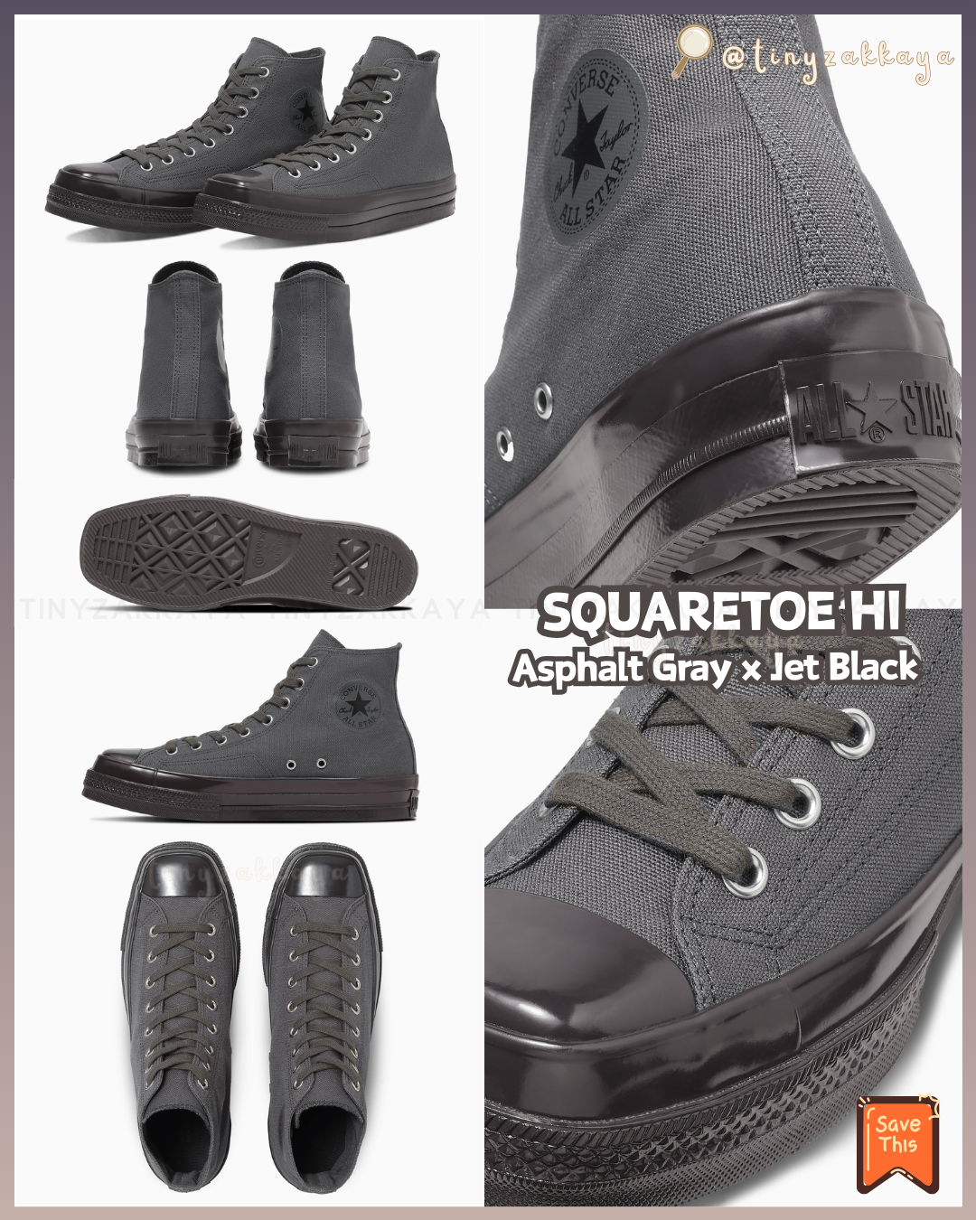 🇯🇵日本限定 ♥ CONVERSE ALL STAR SQUARETOE(SU OX / HI ) 方頭鞋 (高筒/低筒) \ 皮鞋外型＋球鞋舒適度＝完美平衡✨ ‪/