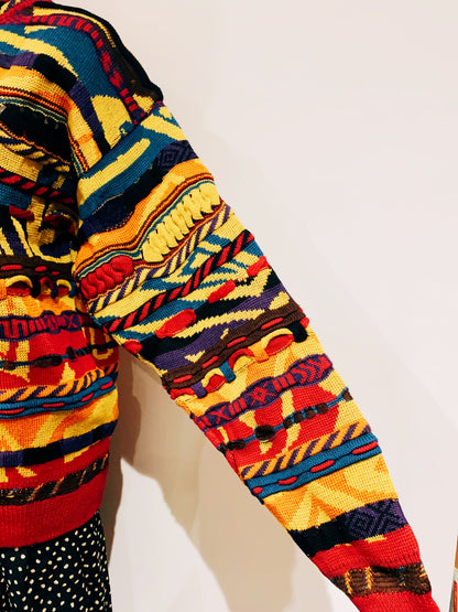 🇯🇵日本古著｜ VintageClothes - 
古瓜紋冷衫 Notorious Sweater  Coogi style 🔍ss-vin378