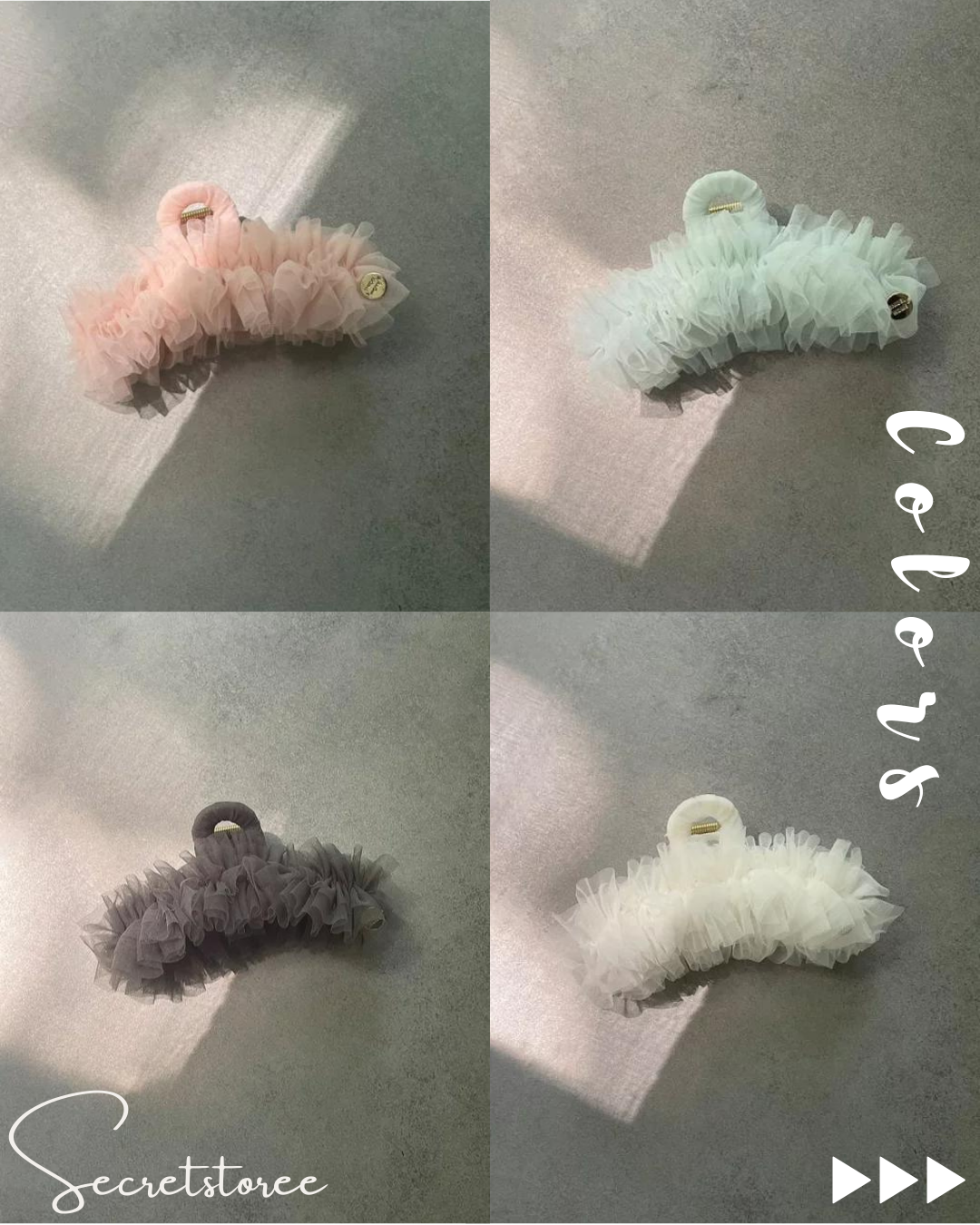 🇯🇵日本 SNIDEL高貴網紗鯊魚夾 Hair Clip ★ 產品編號🔎 SS-JSSHGG242233