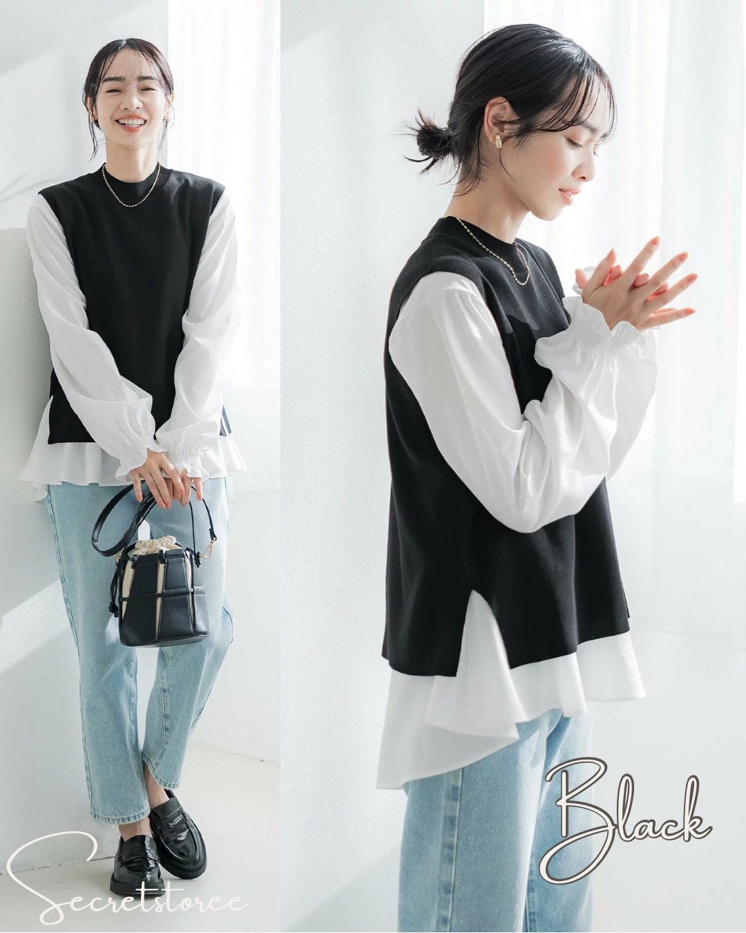 🇯🇵 日本 背心套裝襯衫
Vest set blouse

🔎 ɪᴛᴇᴍ ɴᴏ.： SS-jrbj6407_16