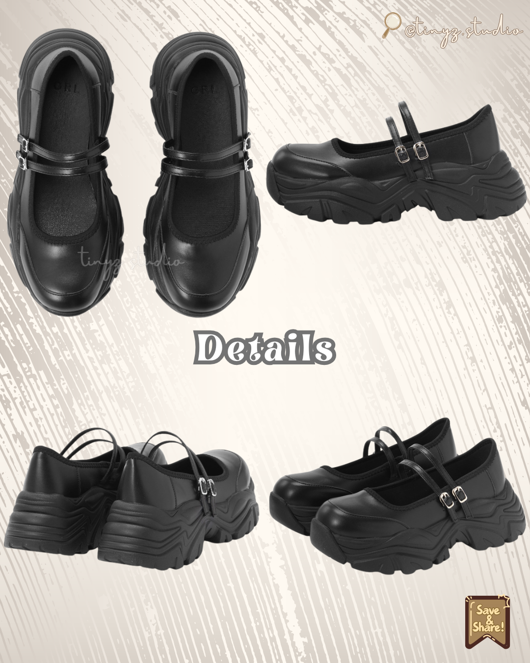 🇯🇵JAPAN ♥ Chunky-soled Mary Jane double-strap trainers 厚底瑪麗珍雙帶運動鞋 ɪᴛᴇᴍ ɴᴏ.：jgci525