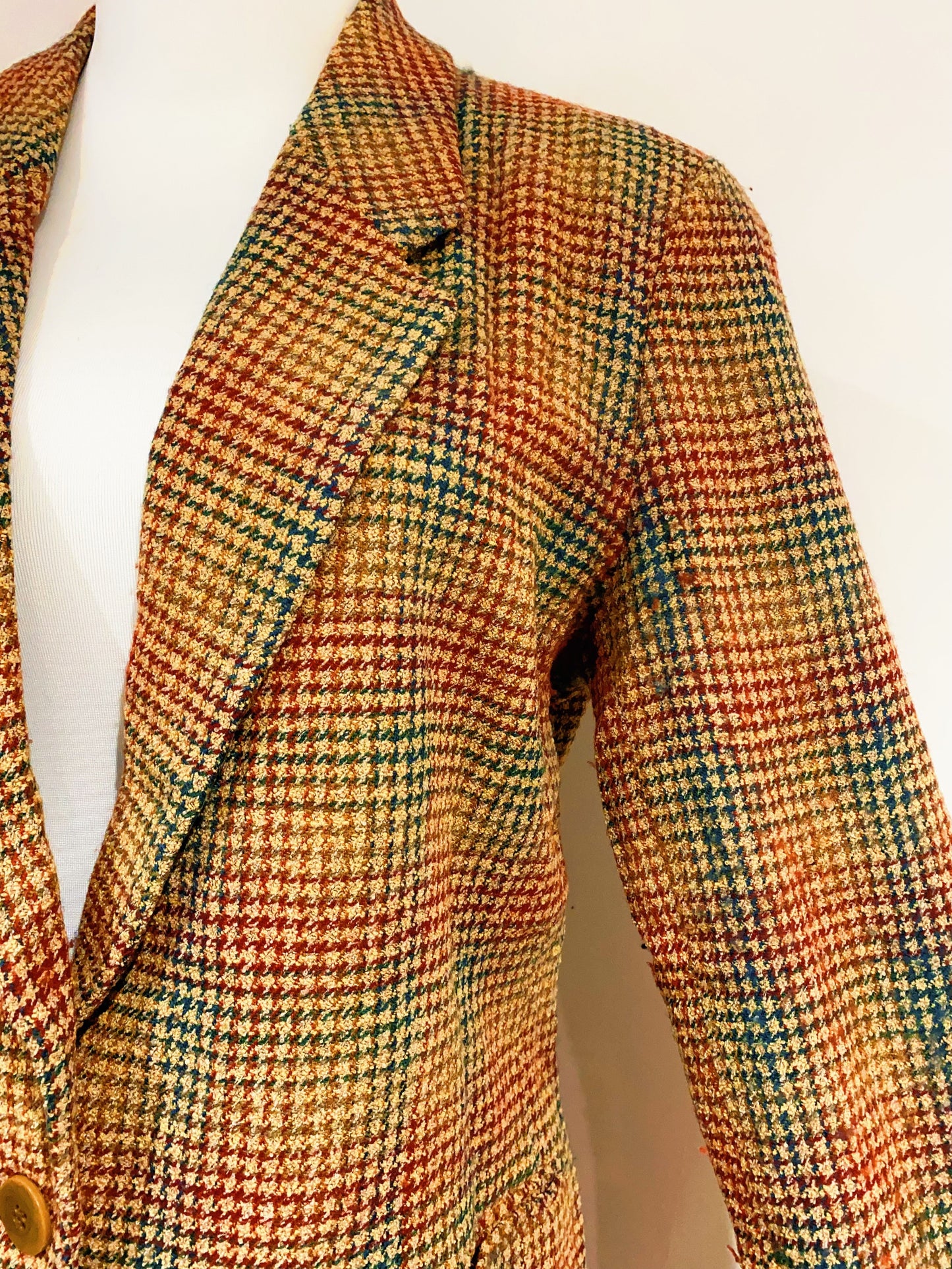 🇯🇵日本古著｜VintageClothes - 細彩色格紋羊毛西裝套裝 suit 🔎 ss-vin389