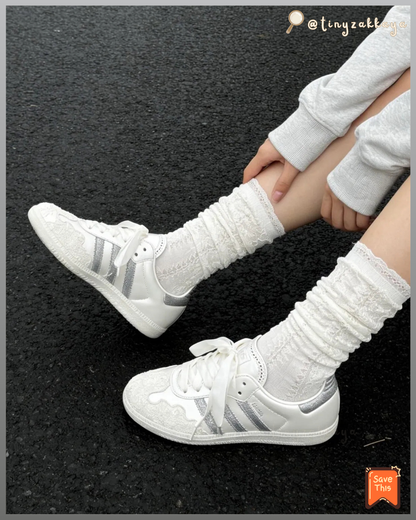 🇯🇵日本 ♥
ADIDAS SAMBA OG 2026年限定 Sneakers
白珠光蕾絲灰銀 銀蔥 奶油白 平底女鞋