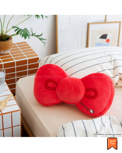 🇯🇵日本 ♡ SANRIO Hello Kitty 麻糬鬆軟感絲帶靠墊 BOOK (🆓送Hello Kitty 蝴蝶形cushion) Fluffy Ribbon Cushion Book ふわもちリボンクッションBOOK