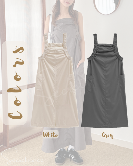 🇯🇵日本縮褶肩休閒連身裙 one piece
★ 產品編號🔎 SS-jgan1556