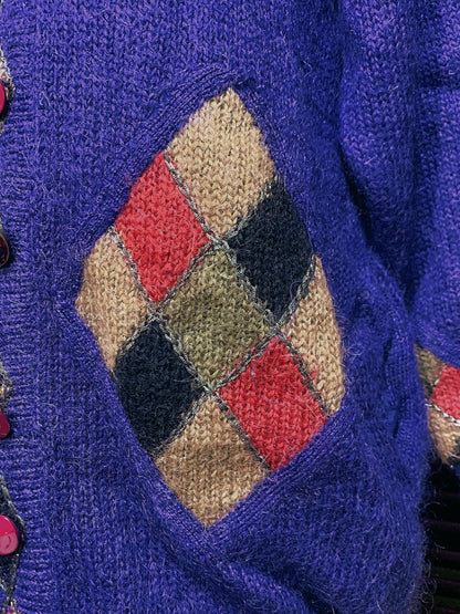 🇯🇵日本古著｜閃金邊寶石形圖案長外套
🔎 ss-vin004