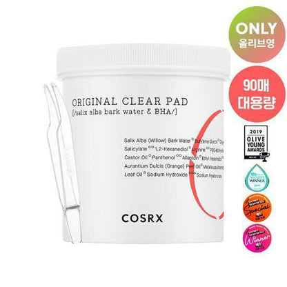 🇰🇷韓國 COSRX BHA水楊酸去角質棉片 One Step Pad 紅色Clear Pad 90片增量裝 원스텝 오리지널 클리어 패드   원스텝 그린 히어로 카밍 패드