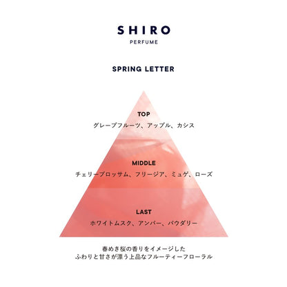 🇯🇵日本 SHIRO 春日限定香水 PERFUME SPRING LETTER オードパルファン