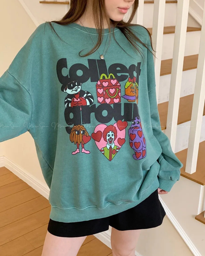 🇰🇷KOREA ♥ 歡樂兒童餐Collect Group角色印花衛衣 Hoodie 🔎SS-KSS98905788