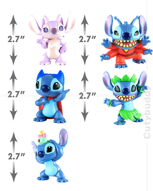 🌍歐美預訂 Disney Lilo and Stitch Collectible Figure Set 5pk 史迪仔公仔擺設