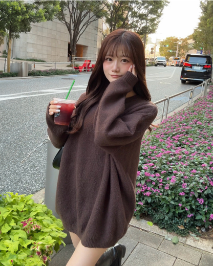 🇯🇵 JAPAN
♥ 粉嫩色男友風馬海毛寬鬆長版針織毛衣

🔎 ɪᴛᴇᴍ ɴᴏ.： SS-jg12380