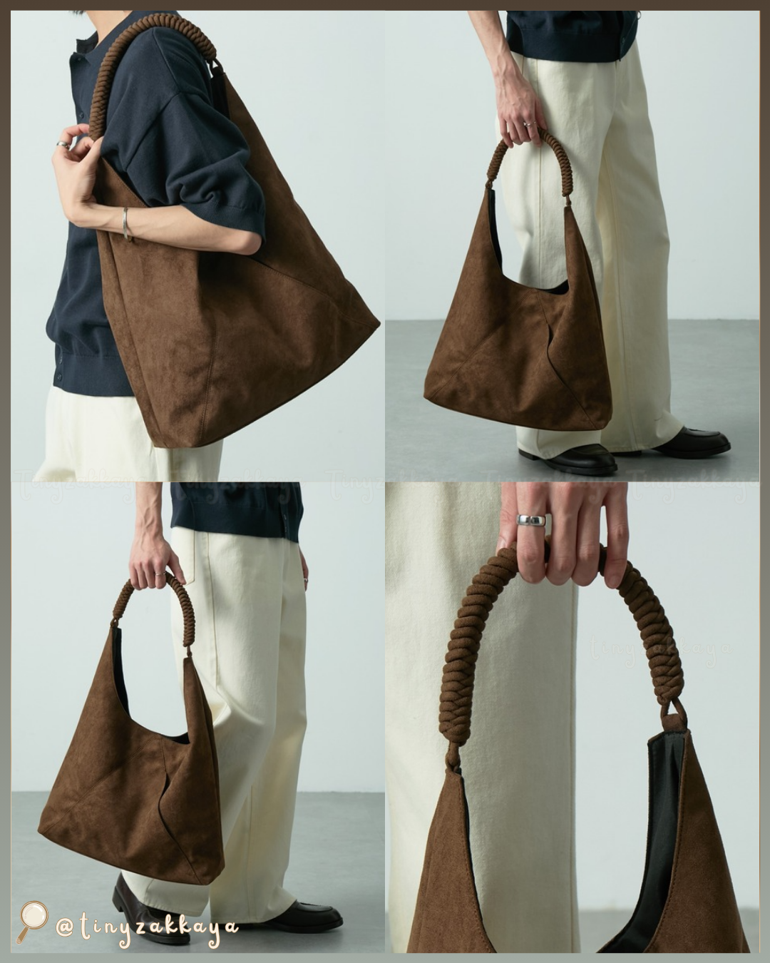 🇯🇵JAPAN ♥
CIYOT 編織手柄 麂皮皮革大容量肩背包 (3色入)
Vintage-style Braided-Handle Tote Bag