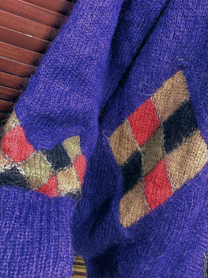 🇯🇵日本古著｜閃金邊寶石形圖案長外套
🔎 ss-vin004