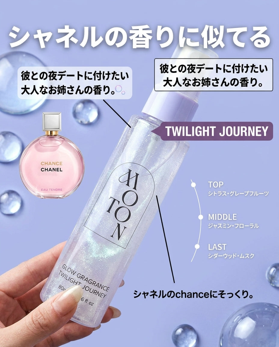 🇯🇵JAPAN ♥ 【限定】MOTON Glow Gel Fragrance 閃亮凝膠香水 80ml（Flower Garden｜Twilight Journey）MOTON グロウジェルフレグランス