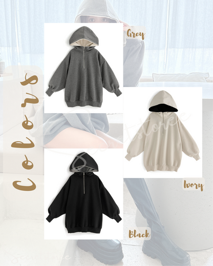 🇯🇵Japan｜Zip-up Hooded Sweat-Wicking Mini Dress (3 Colors) SS-gpm3870 