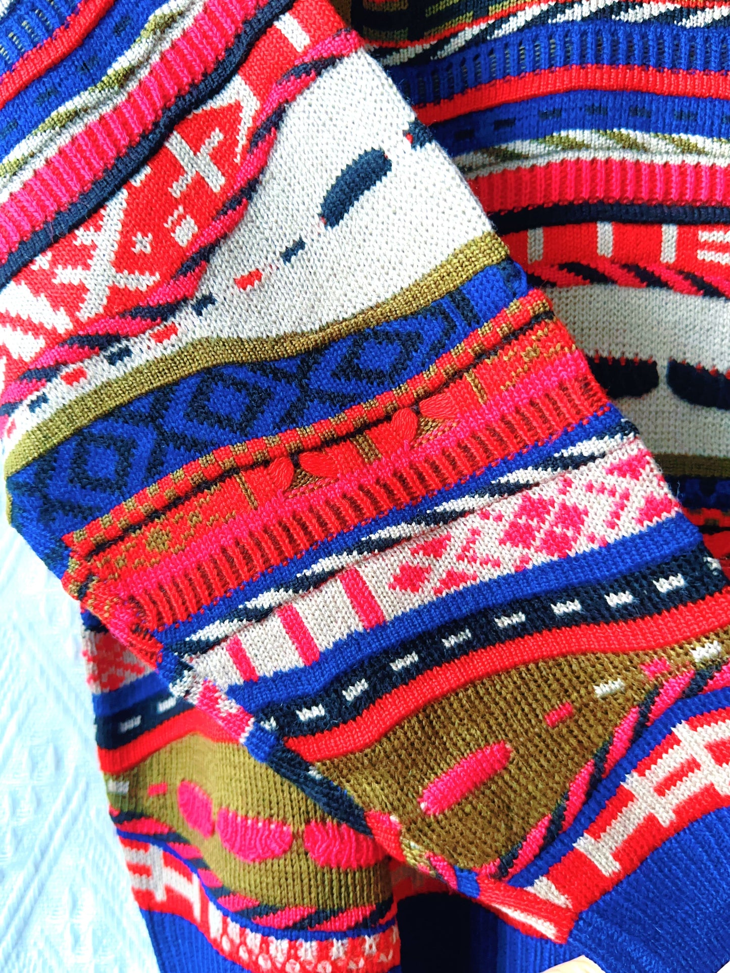 🇯🇵日本古著｜VintageClothes - 圖騰苦瓜紋冷衫 sweater 🔎 ss-vin384