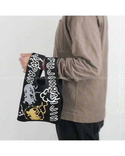 🇯🇵Japan♡ 2025 Latest Popular Japanese Pattern Knitted Vest Bag
 santos 2025 JapaneseStyle Knitted Vest Bag ニットバッグ