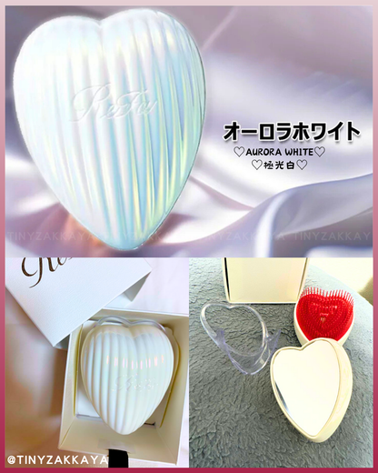🇯🇵JAPAN♥ REFA Heart Brush Ray 3D Detangling Brush with Mirror\ Anti-static and anti-tangling! Mirror creates a full-function easy-to-carry comb / リファハートブラシレイ