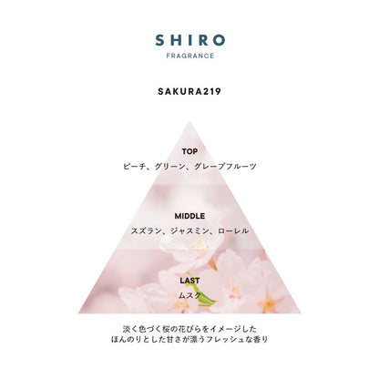 (日本已售完，現貨售完即止) 🇯🇵日本 ♥ [2025春季限定]SHIRO 🌸 SAKURA219 櫻花香氛系列\ 令您沉浸在溫和香氣中的櫻花219 / SHIRO SAKURA219 EAU DE PARFUM / Hand Serum / Reset Hair Mist  シロ さくら219 オードパルファン / ハンド美容液 / リセットヘアミスト